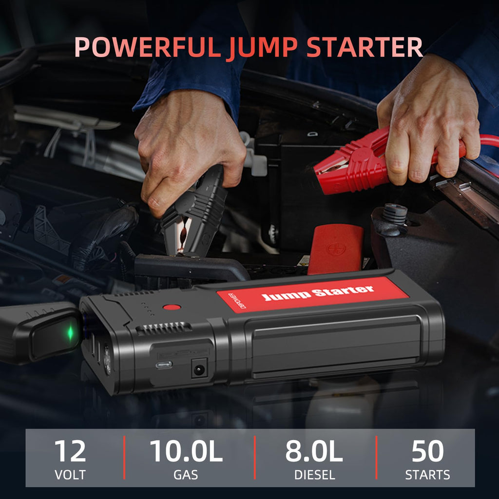 Portable 12V Car Jump Starter with Smart Clamp Cables S277