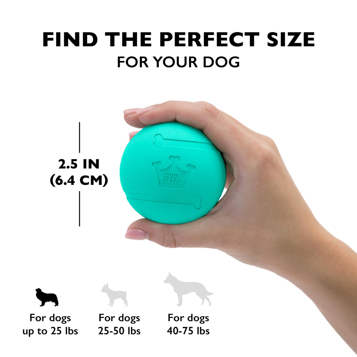 Extremely Durable Natural Rubber Toy 2.5 inch, 8-pack Z3286