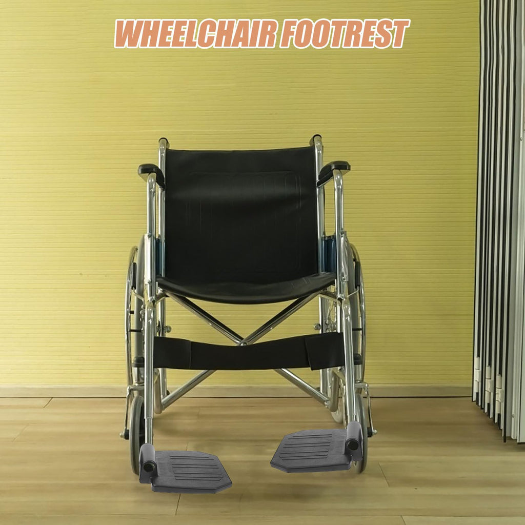 2pcs Heavy Duty Wheelchair Footrest Pedals Replacement Parts D96298
