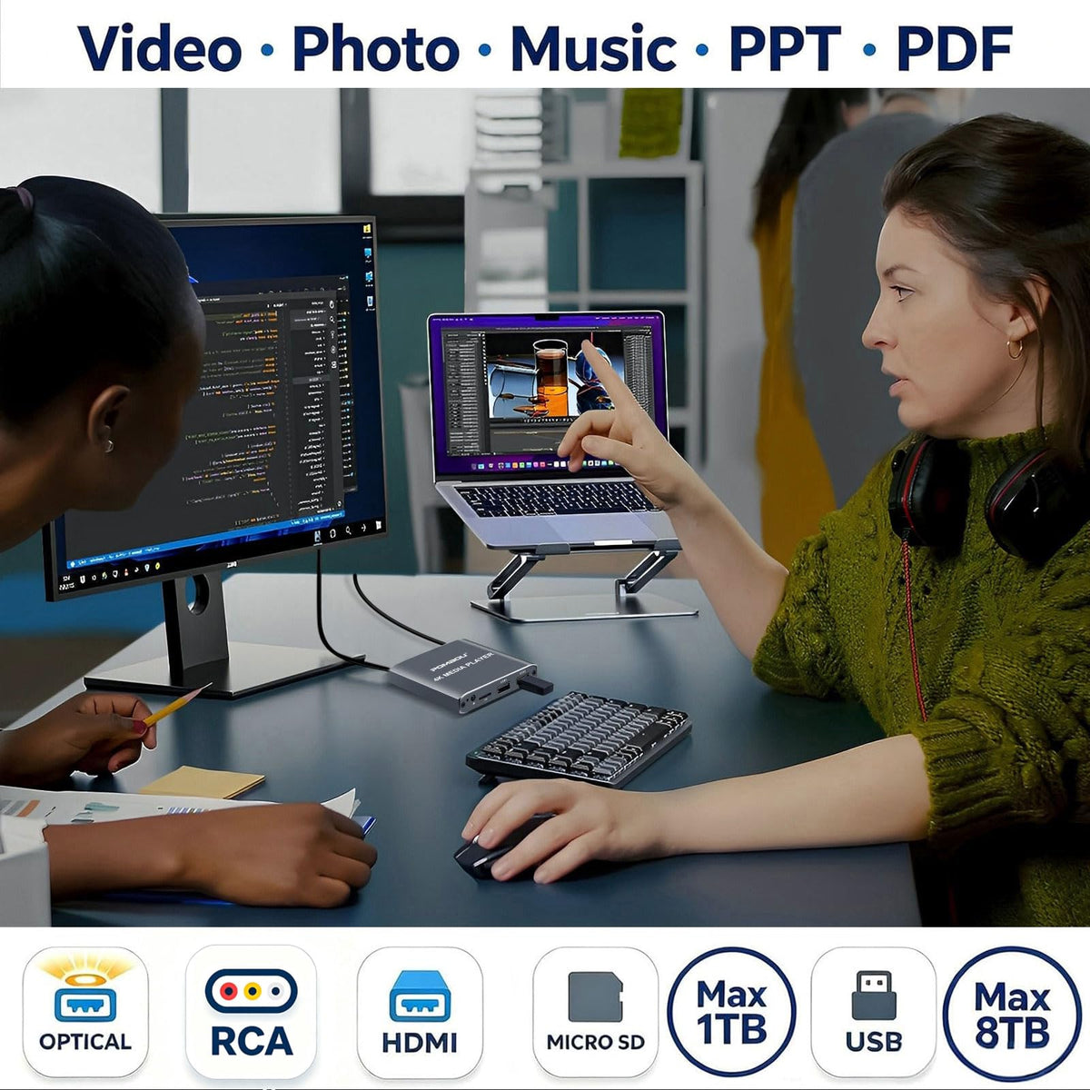 4K Full-HD USB microSD Digital Media Player U33131