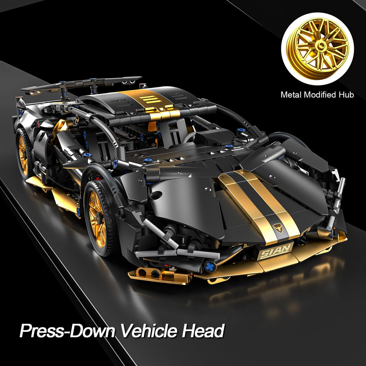 1:14 Building Block Car Set with LED H448
