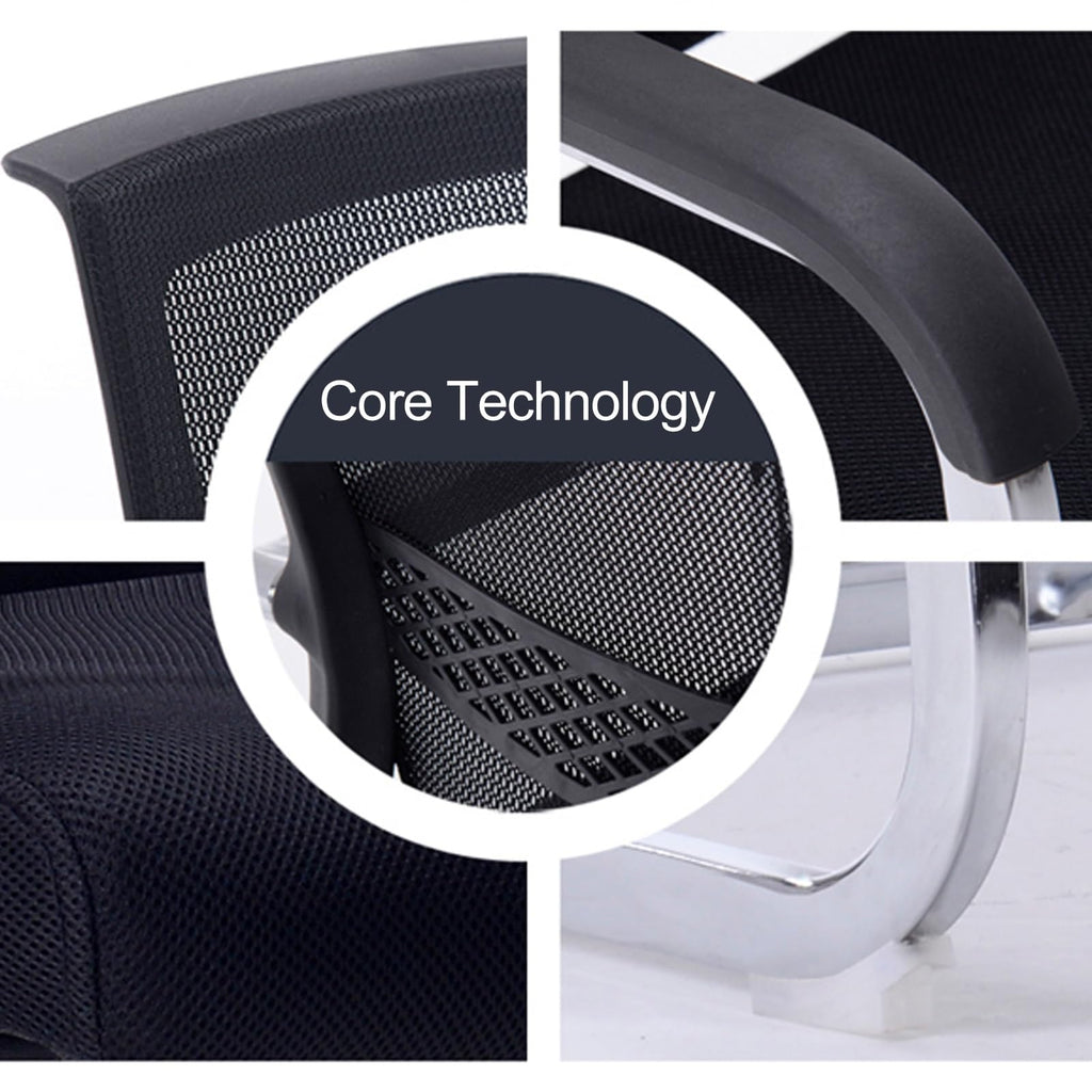 Orange Mesh Ergonomic Desk Chair with Lumbar Support N786