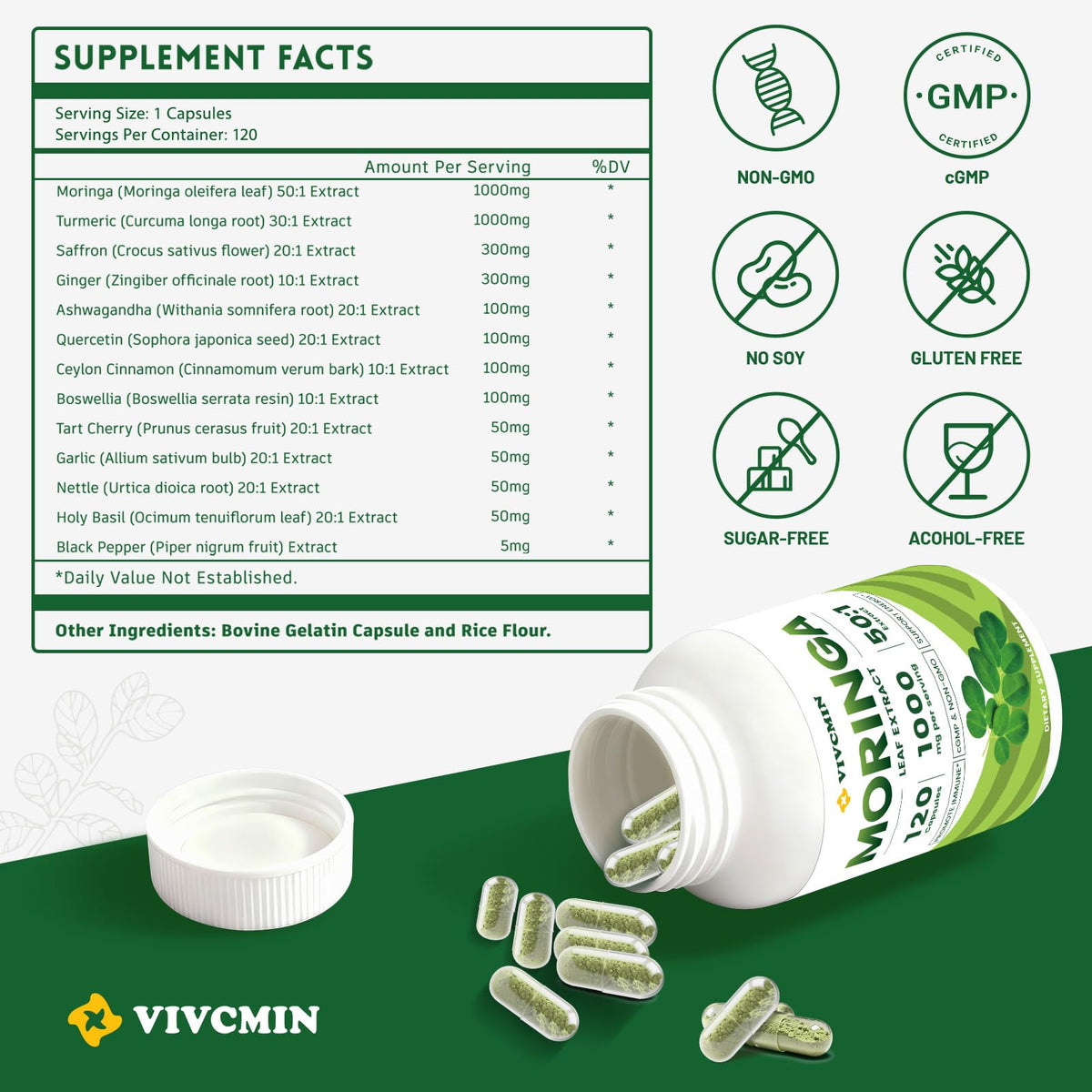 120 Moringa Capsules M3601