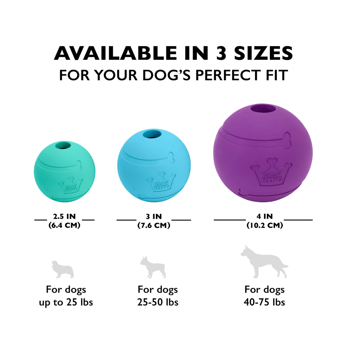 Extremely Durable Natural Rubber Toy 2.5 inch, 8-pack Z3286