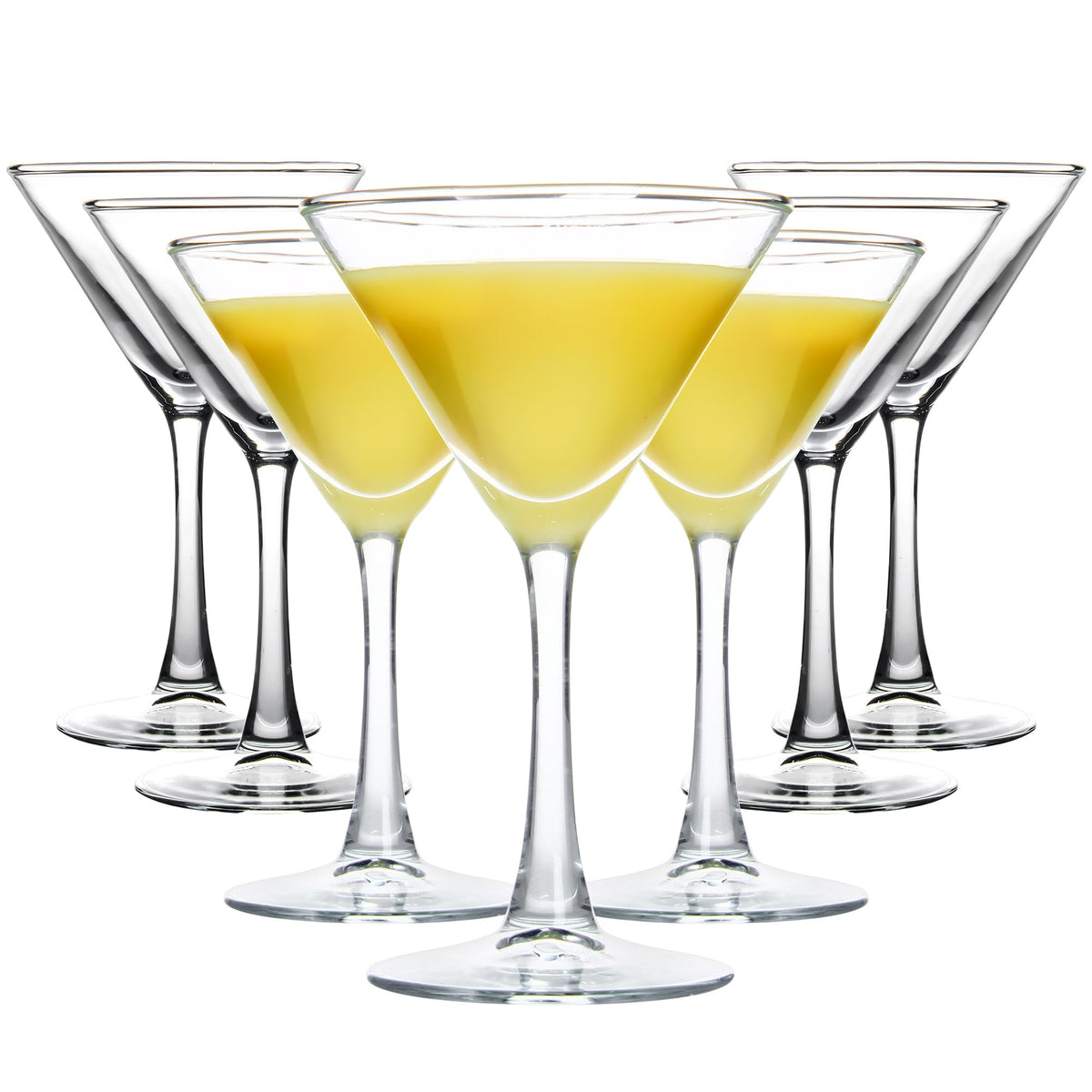 Clear Cocktail Glasses Set of 7, 6 Ounce Q2872