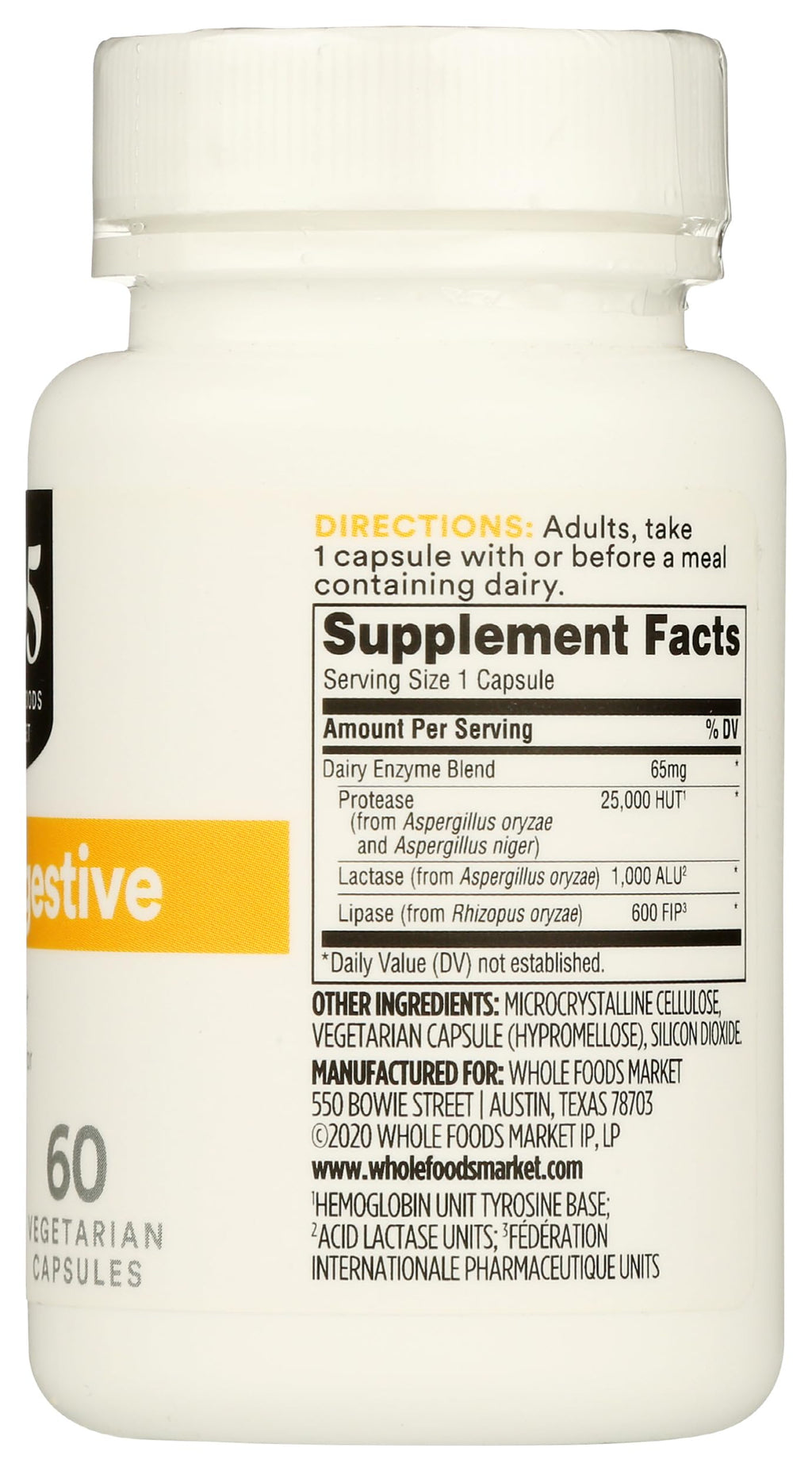 Dairy Digestive Enzymes 60 Count M1966