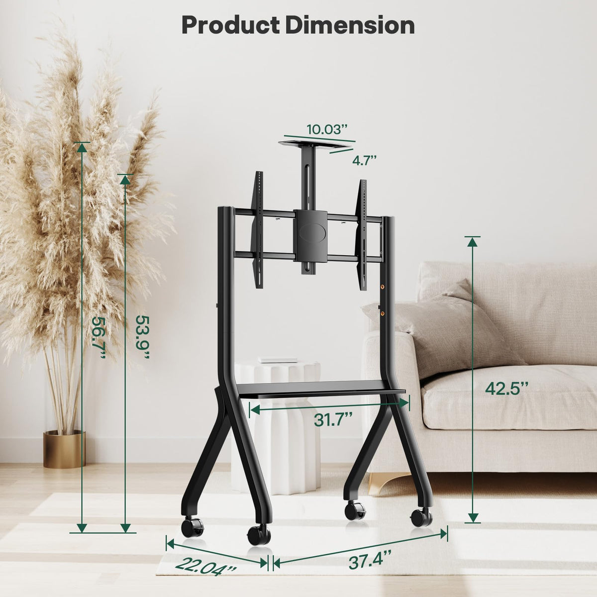 55 inch Smart QLED Outdoor TV with Rolling Stand H61245