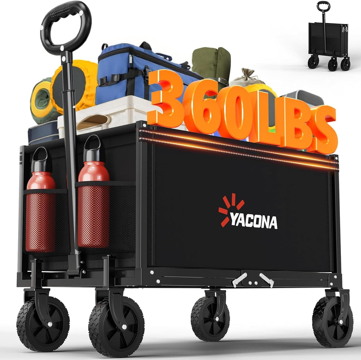 Foldable Heavy Duty Utility Wagon Cart with Wheels C23108