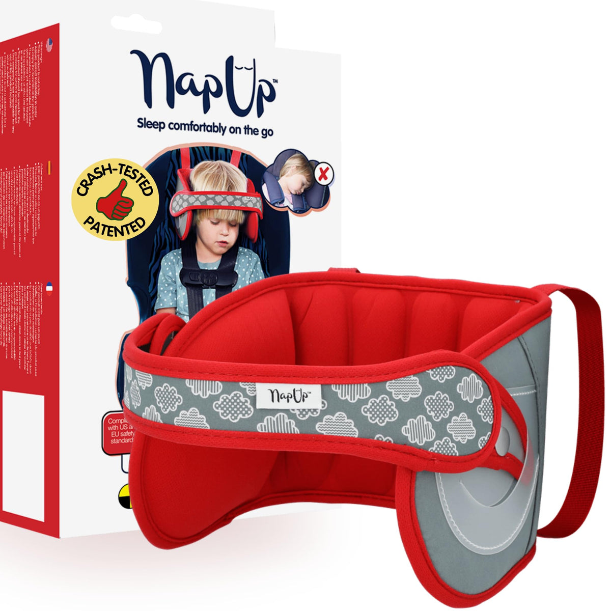 Car Seat Head Support for Toddler Red Z287