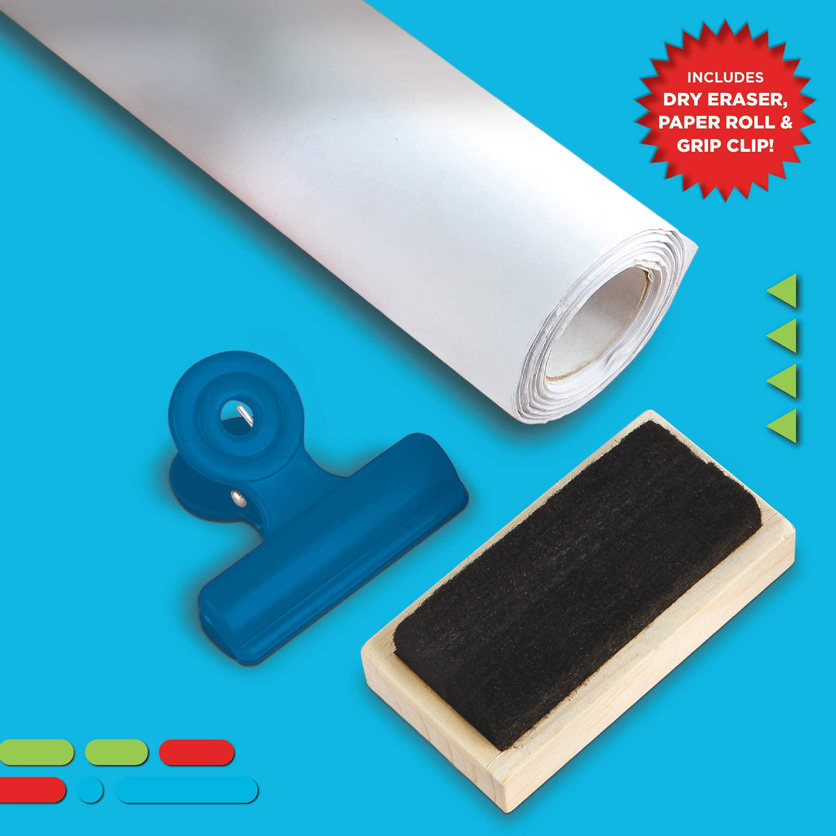 3-in-1 Tabletop Dry Erase Chalkboard Art Easel with Paper Roll G56191
