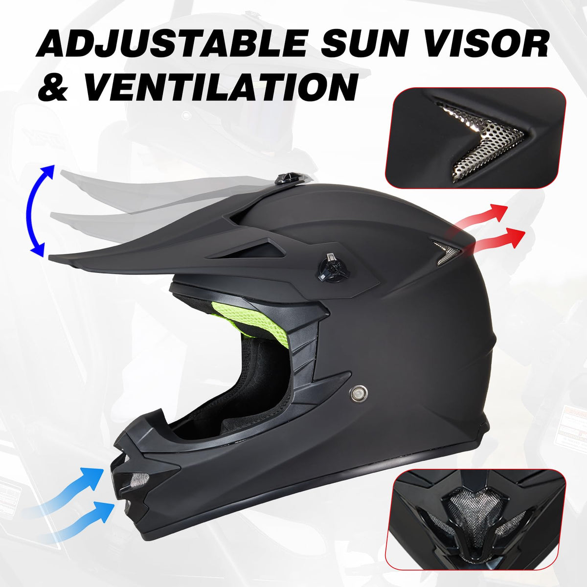 DOT Approved Full Face Motocross Helmet C73021