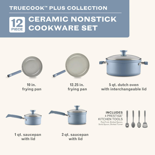 12-Piece Ceramic Cookware Set V1573