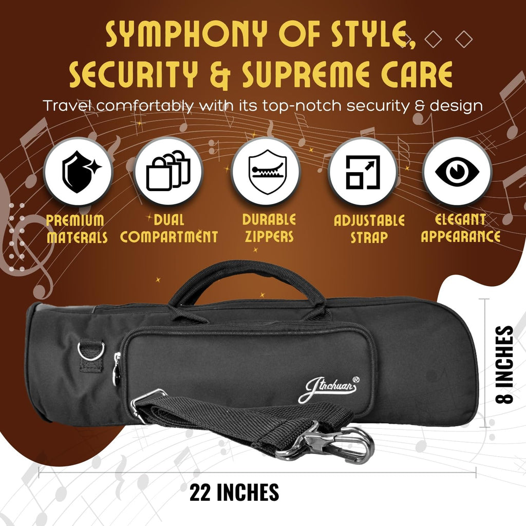 Cotton Padded Black Trumpet Bag with Adjustable Shoulder Strap U419