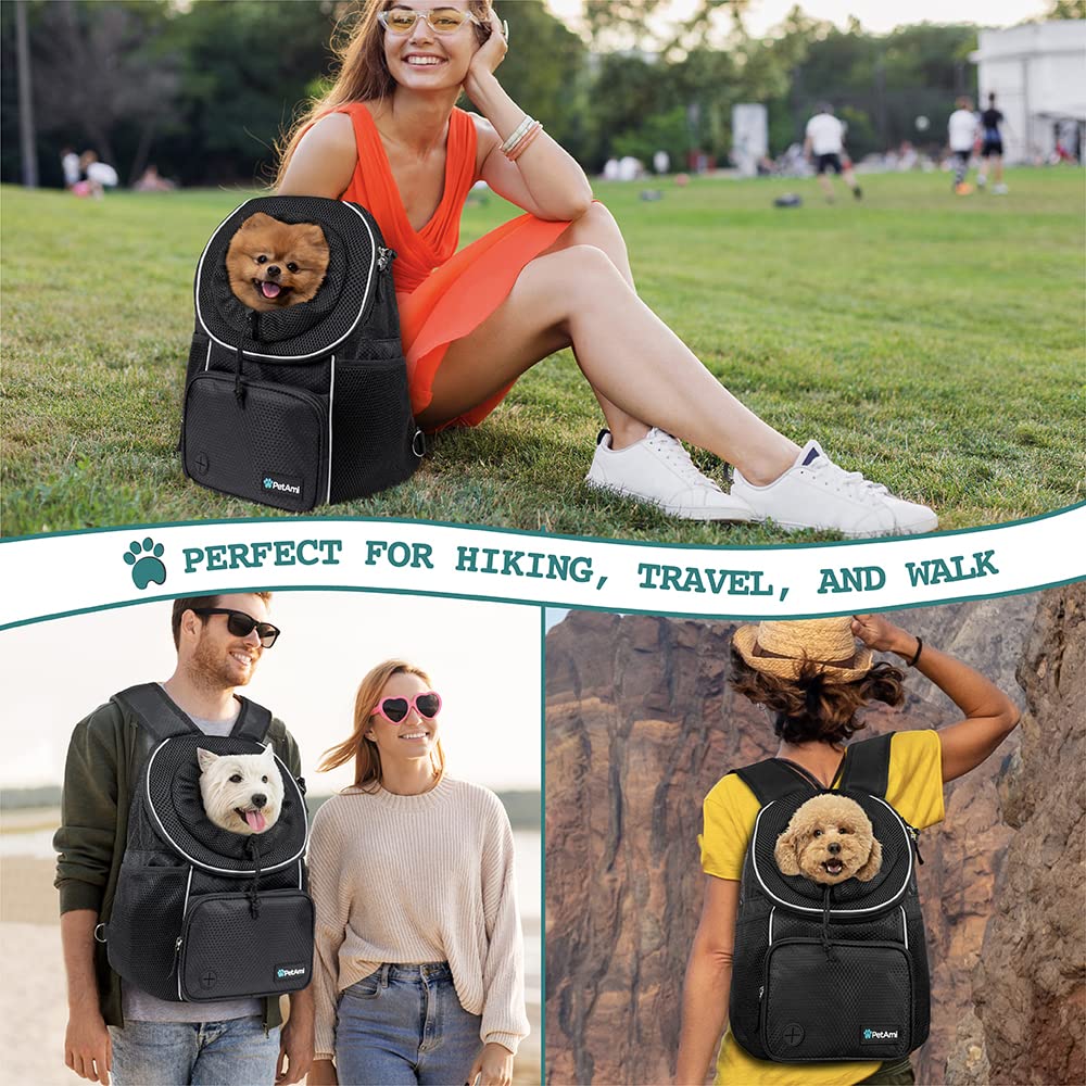Adjustable Dog & Cat Carrier Backpack, Black X4743