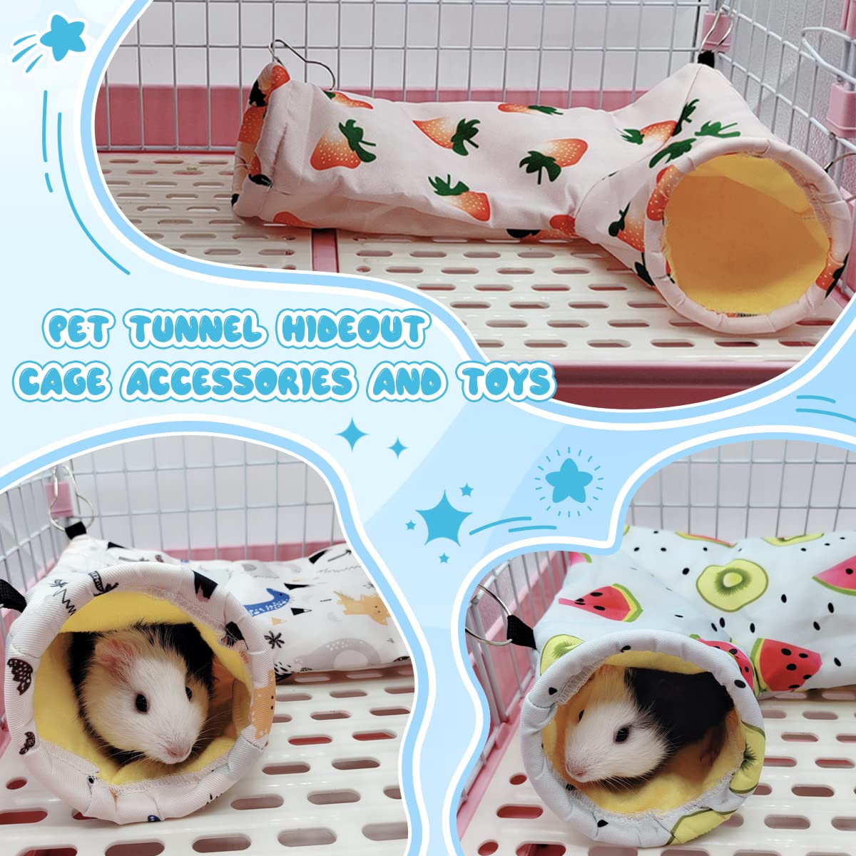 Guinea Pig Rat Corner Tunnel & Tubes Collapsible N45038