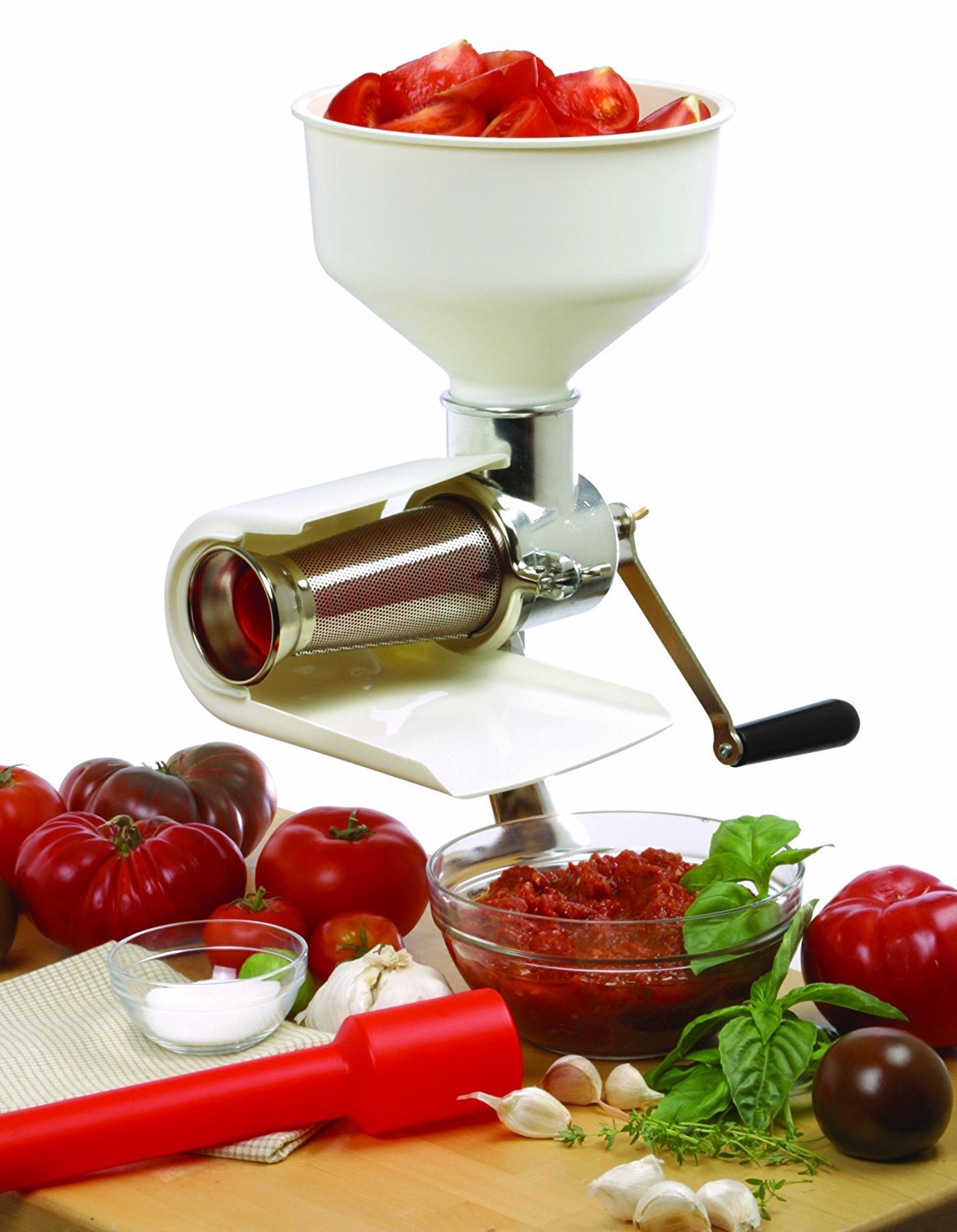 White Food Strainer and Sauce Maker M59860