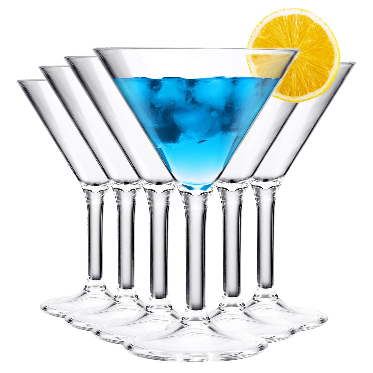 Clear Shatterproof 10oz Martini Glasses Set of 6 P91244