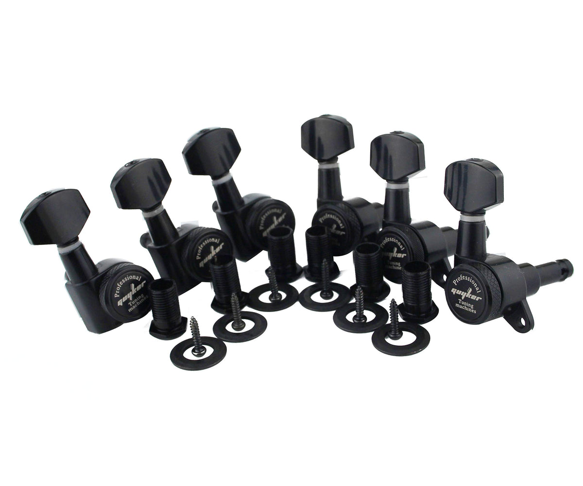 6 Locking Guitar Tuners Black V508890