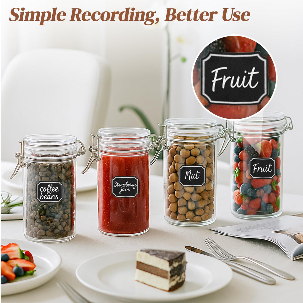 8 PCS 16 oz Glass Jars with Airtight Lid M129