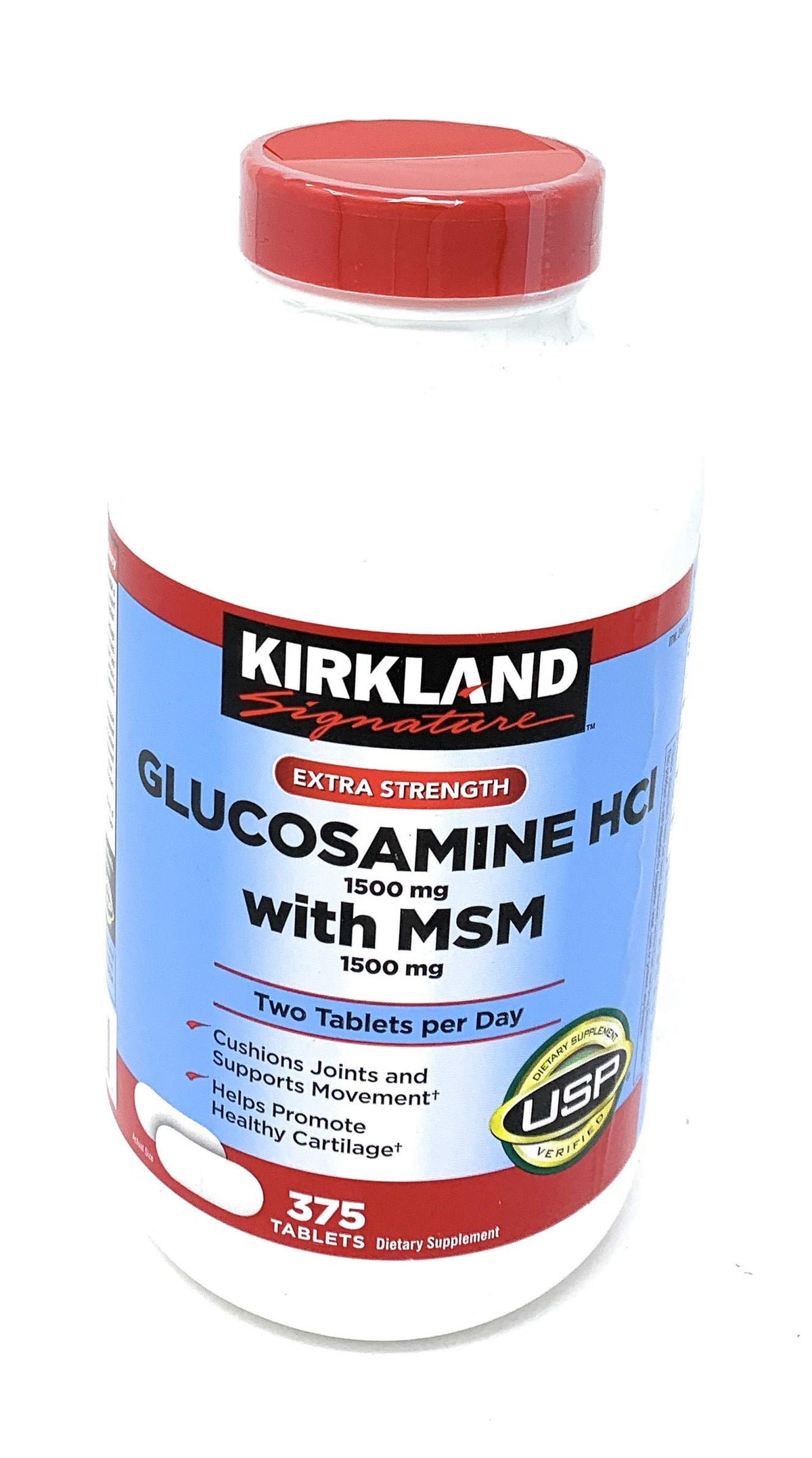 Extra Strength Glucosamine HCI 1500mg with MSM 1500mg 375-Count Tablets F80941