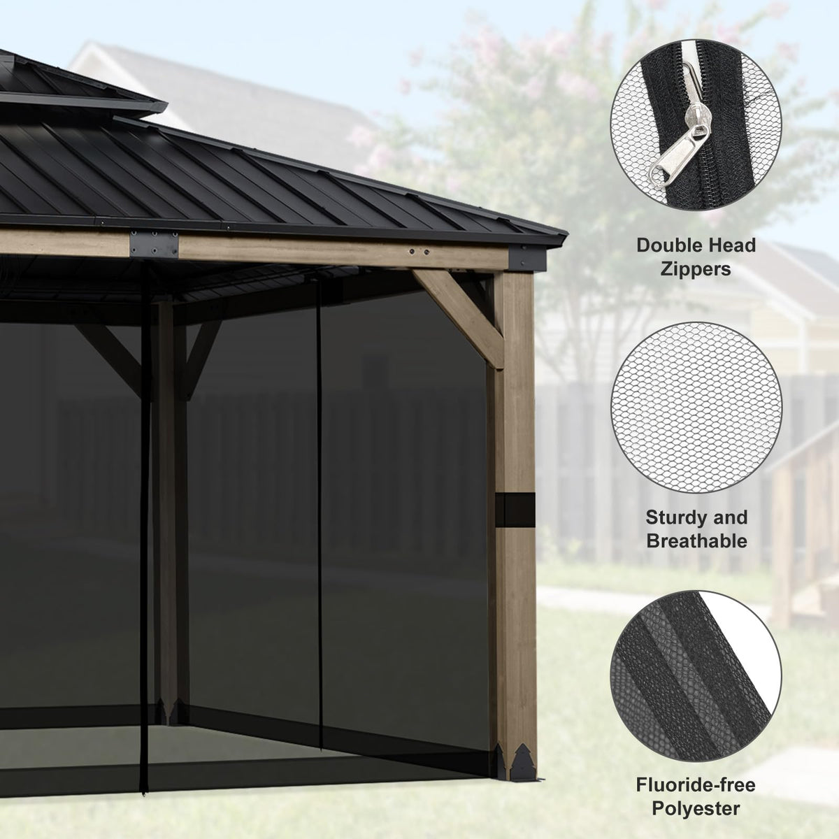 10'x10' 4-Panel Polyester Mesh Netting J6599