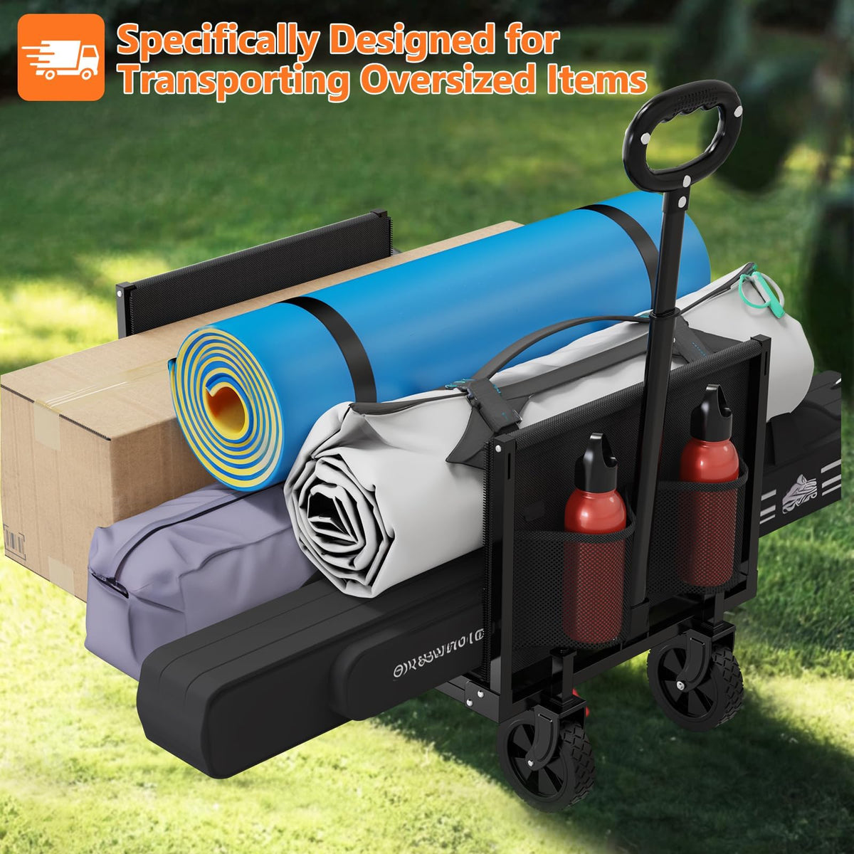 Foldable Heavy Duty Utility Wagon Cart with Wheels C23108