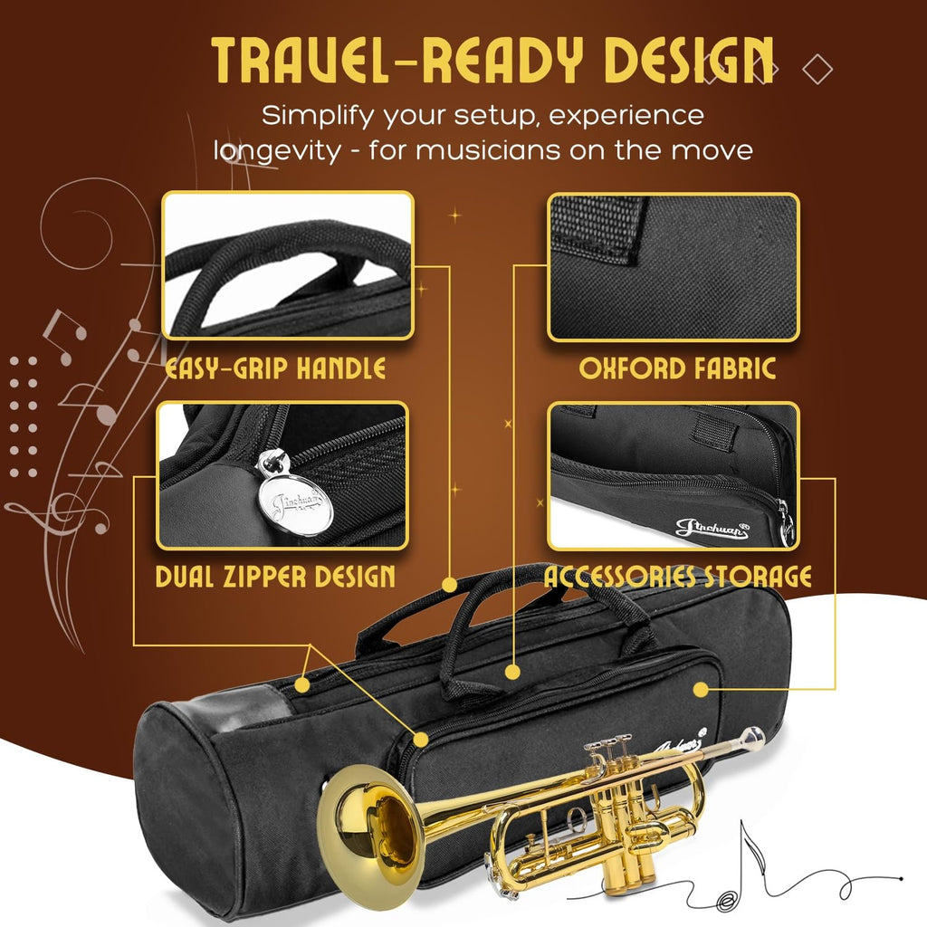 Cotton Padded Black Trumpet Bag with Adjustable Shoulder Strap U419