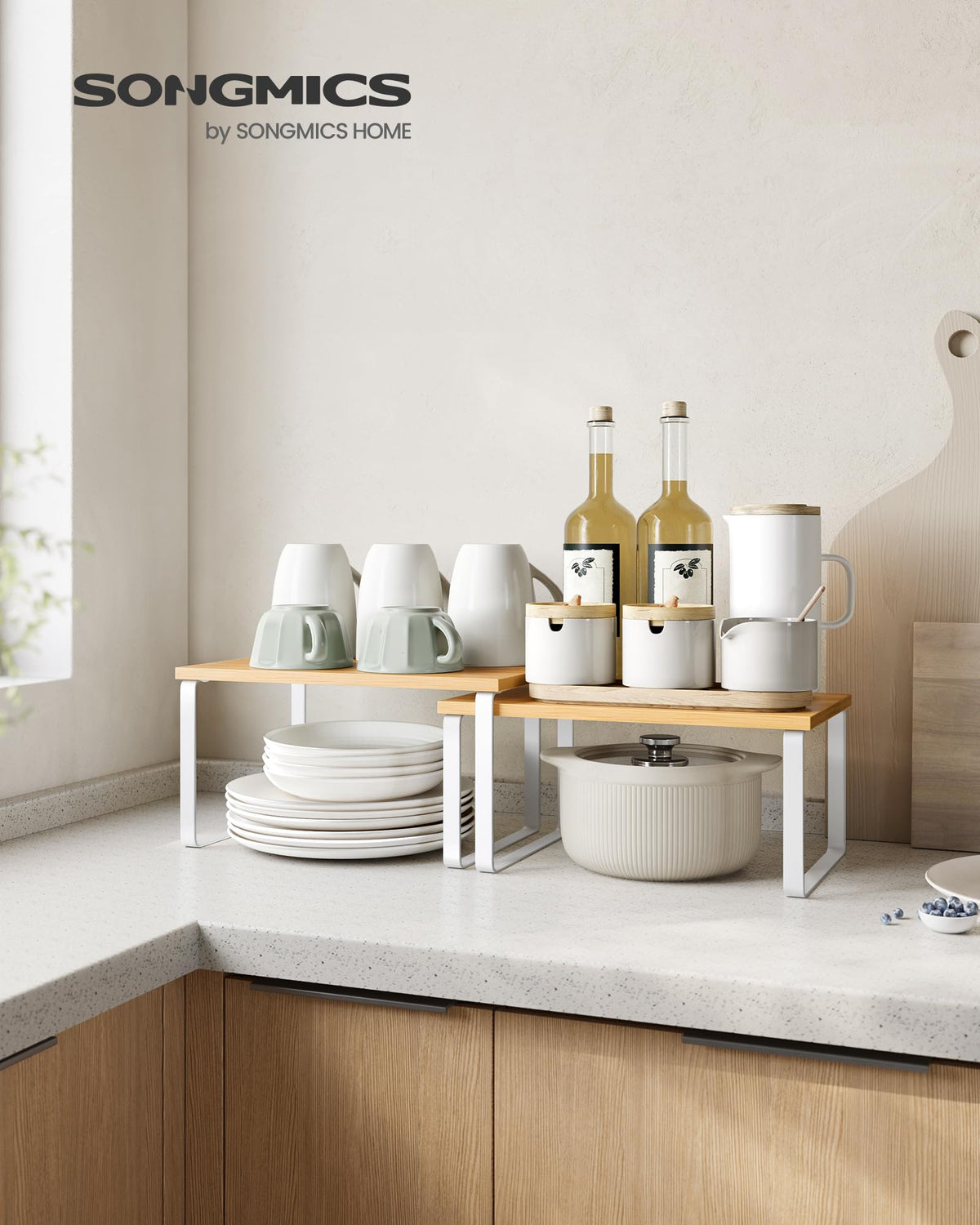 Set of 4 Kitchen Storage Shelf Z461638
