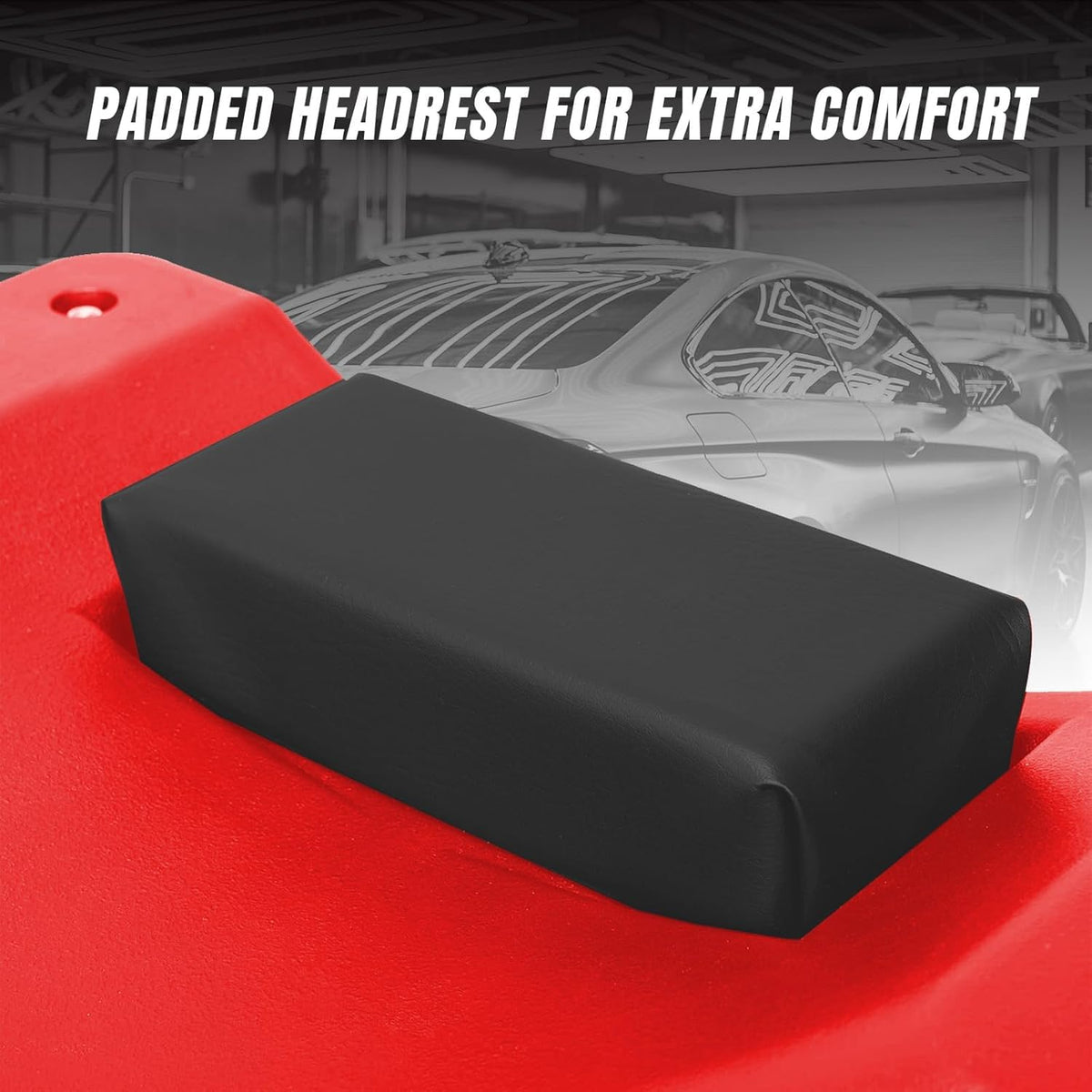 40" Plastic Rolling Creeper with Padded Headrest and 6 Casters I45837