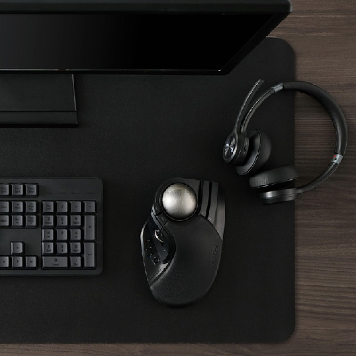 Wireless Trackball Mouse, Ergonomic 52mm Large Ball, Multi-Connection Bluetooth, 2.4GHz Wireless, Wired, 10 Programmable Buttons, Rechargeable, Silent Clicks U244