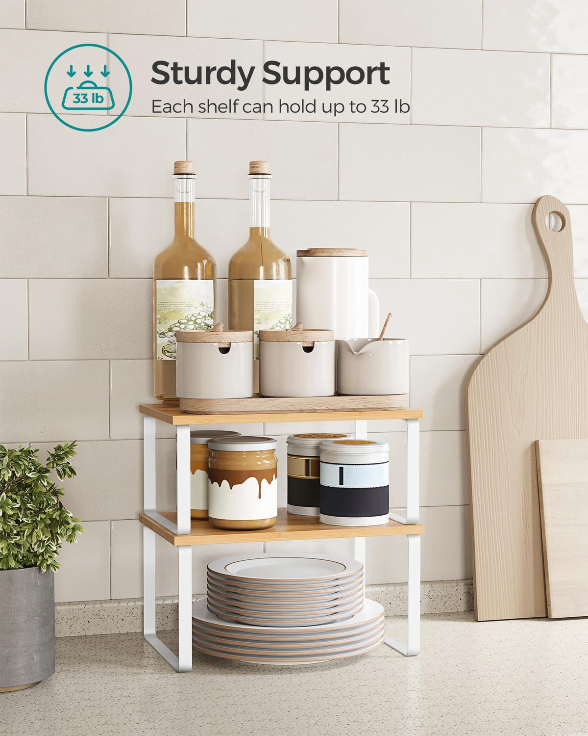 Set of 4 Kitchen Storage Shelf Z461638