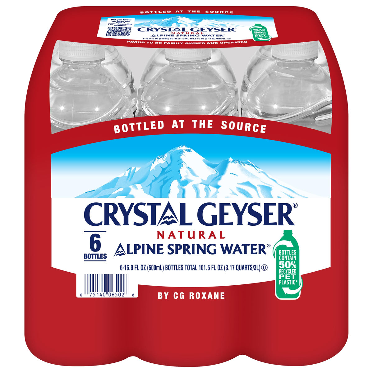 Natural Alpine Spring Water 16.9 Fl Oz (pack of 6) H4852