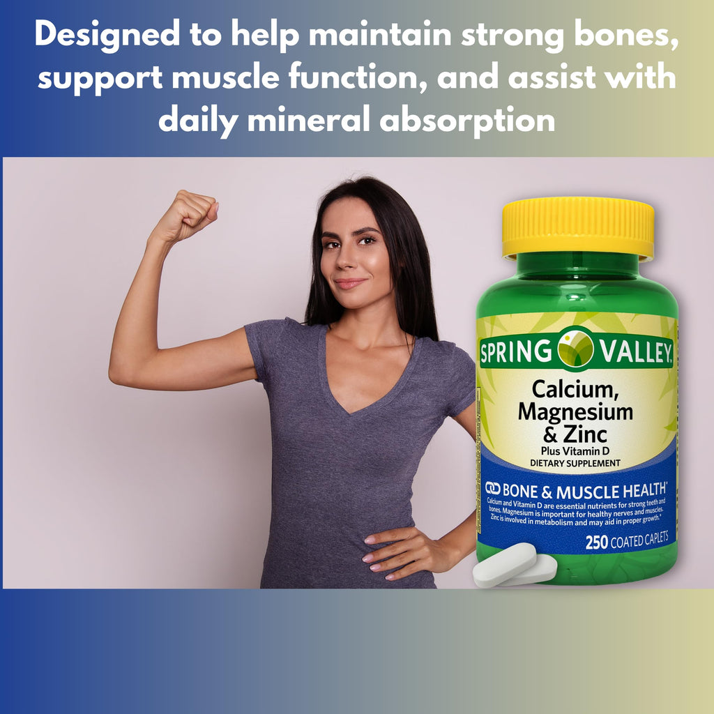 Calcium Magnesium Zinc with D3 Caplets 250ct Z4688