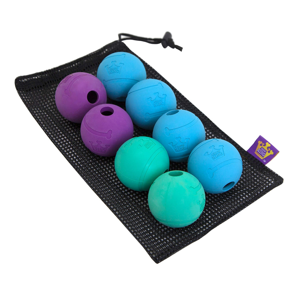 Extremely Durable Natural Rubber Toy 2.5 inch, 8-pack Z3286