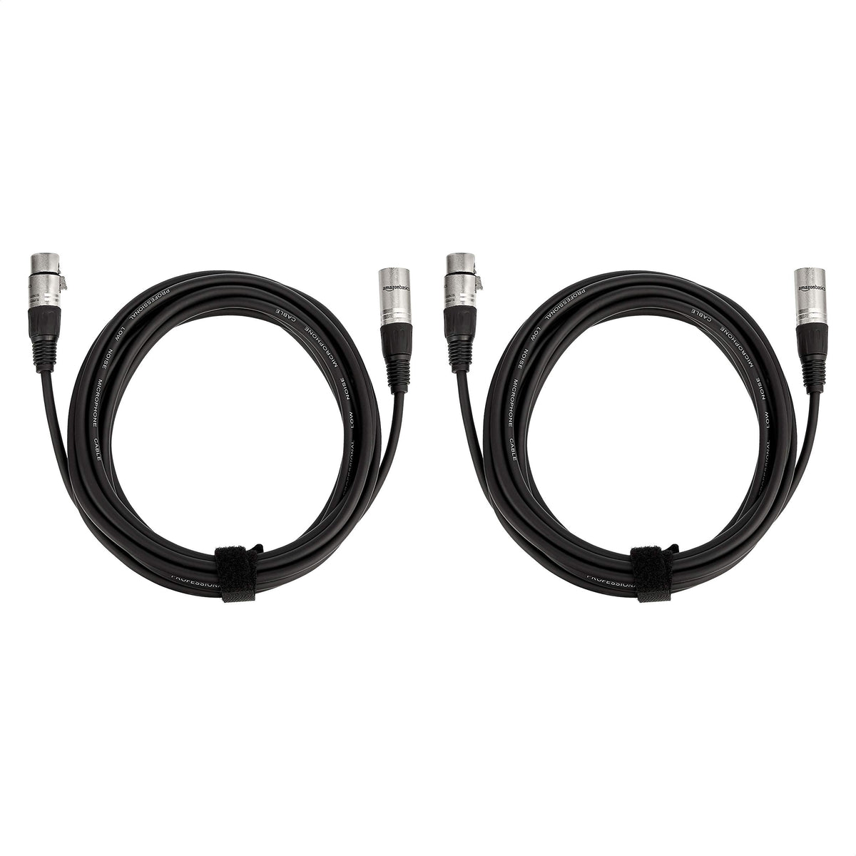 2-Pack 15 Foot Black XLR Microphone Cable Q2135