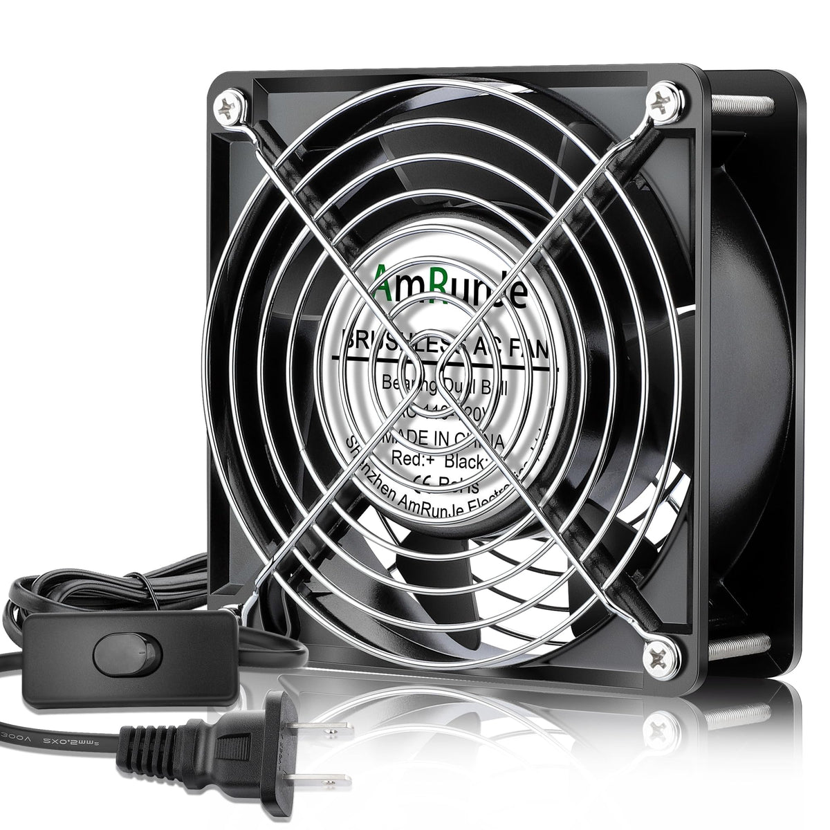 120mm x 38mm 120V Dual Ball Bearing Axial Fan L25504