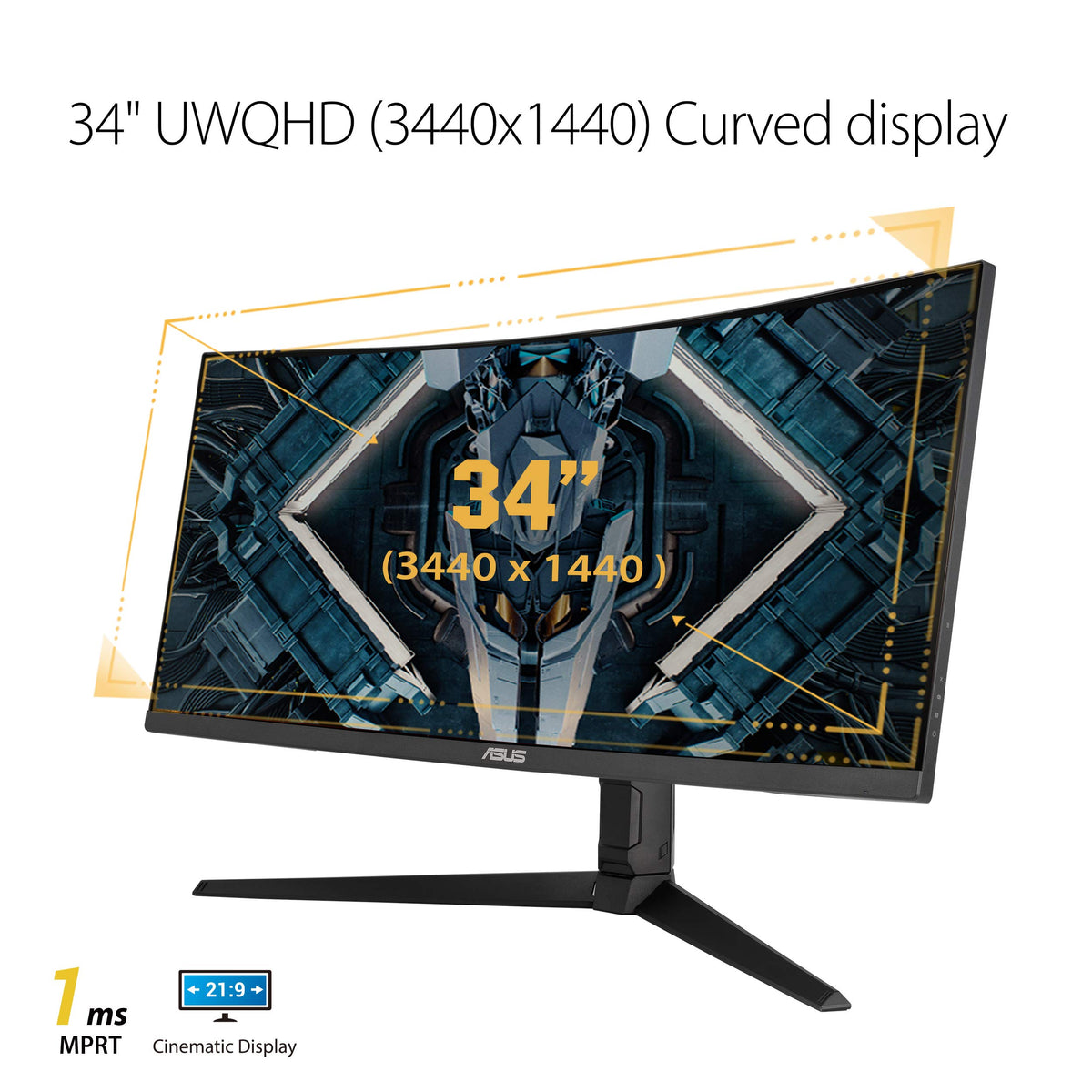 34 Inch 1440p 165Hz Ultrawide HDR Gaming Monitor J943