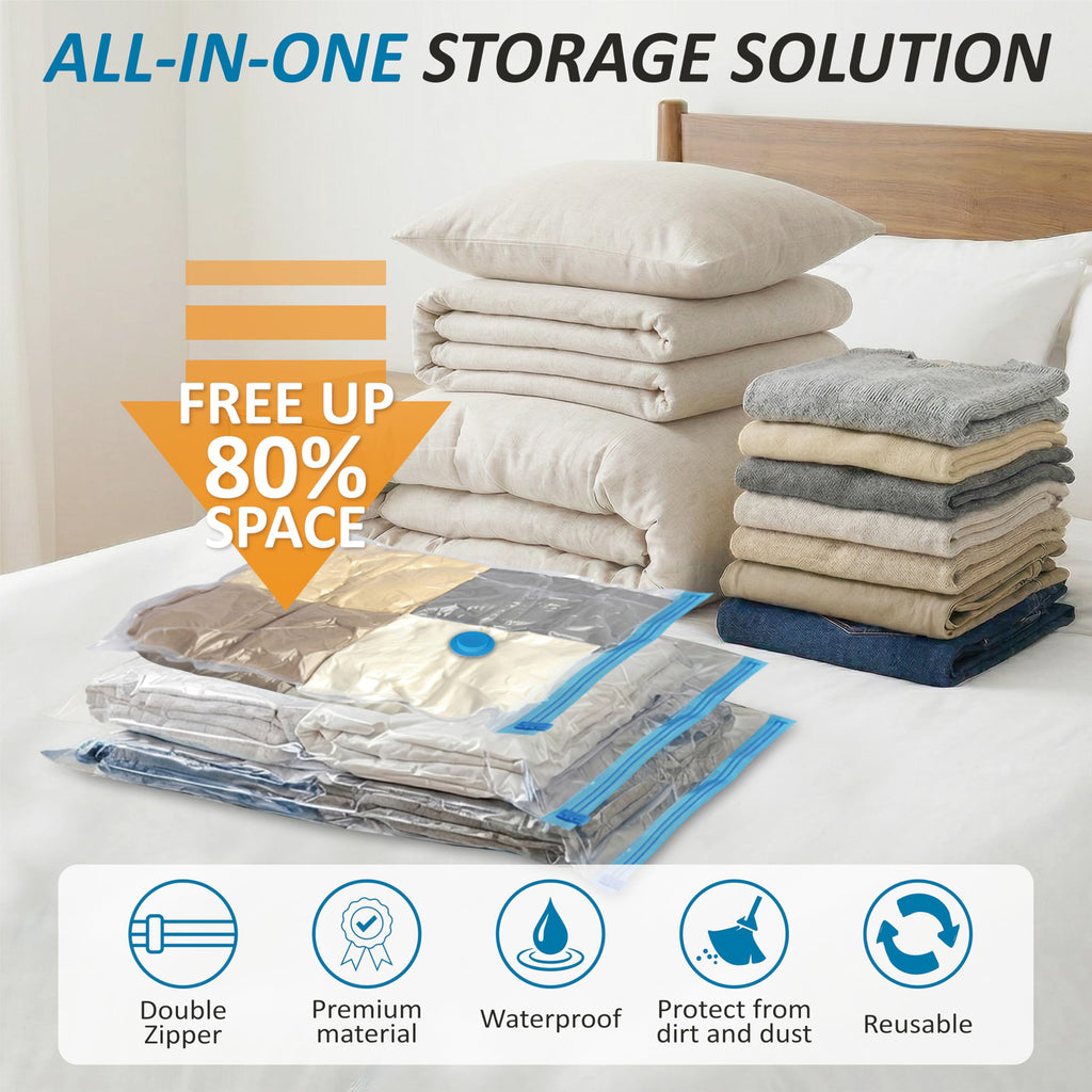 Vacuum Storage Bags with Hand Pump, 20 Combo W296814