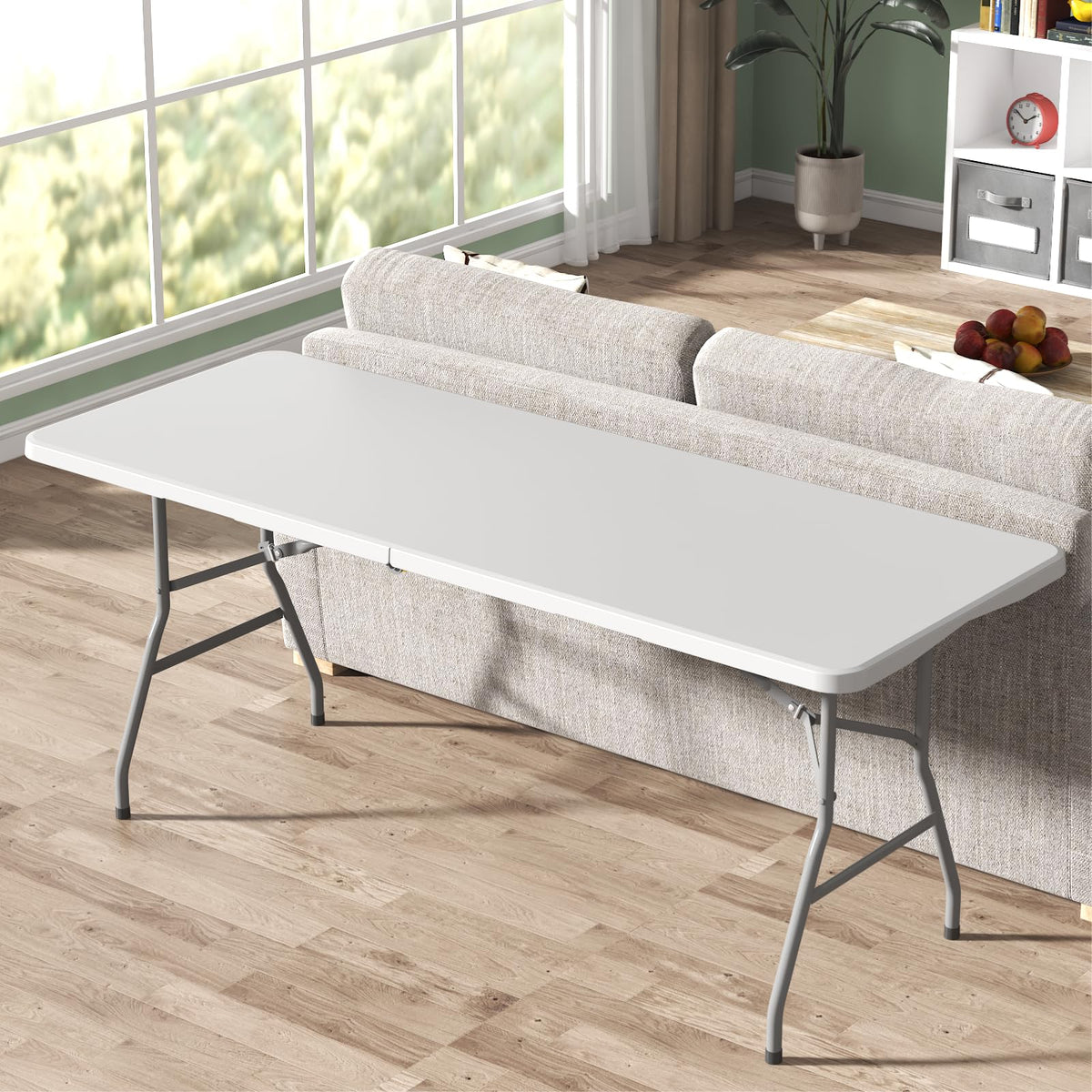 White 6FT Folding Table D53517