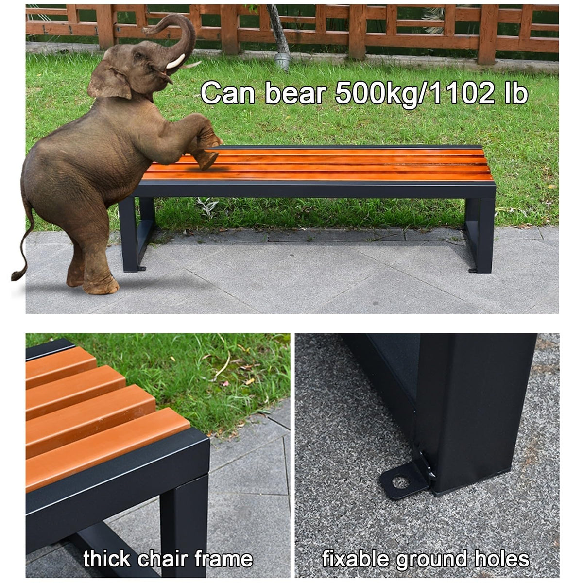 Metal Outdoor Bench S2345