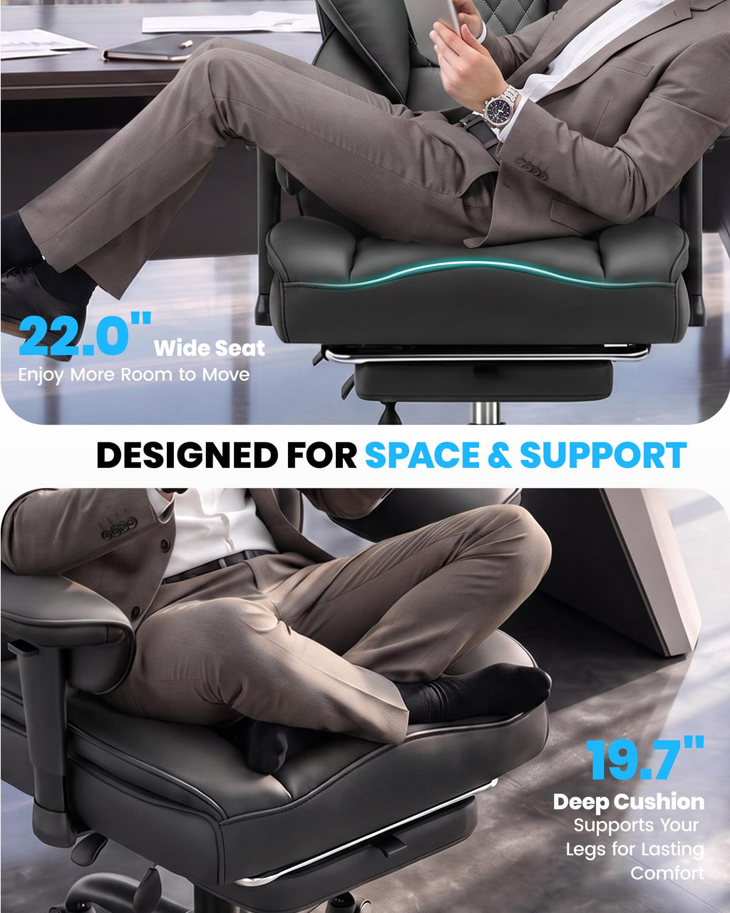 Office Chair with Adjustable Lumbar Support L994444