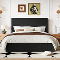 Queen Bed Frame with Adjustable Corduroy Headboard W176200