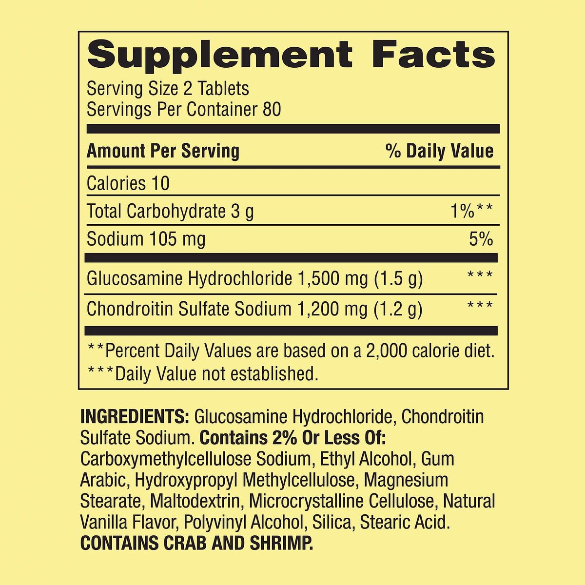 Glucosamine Chondroitin Triple Strength 160 Tablets M11357