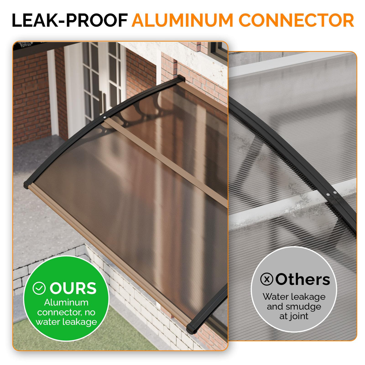 40" x 60" Polycarbonate Door Awning J88770