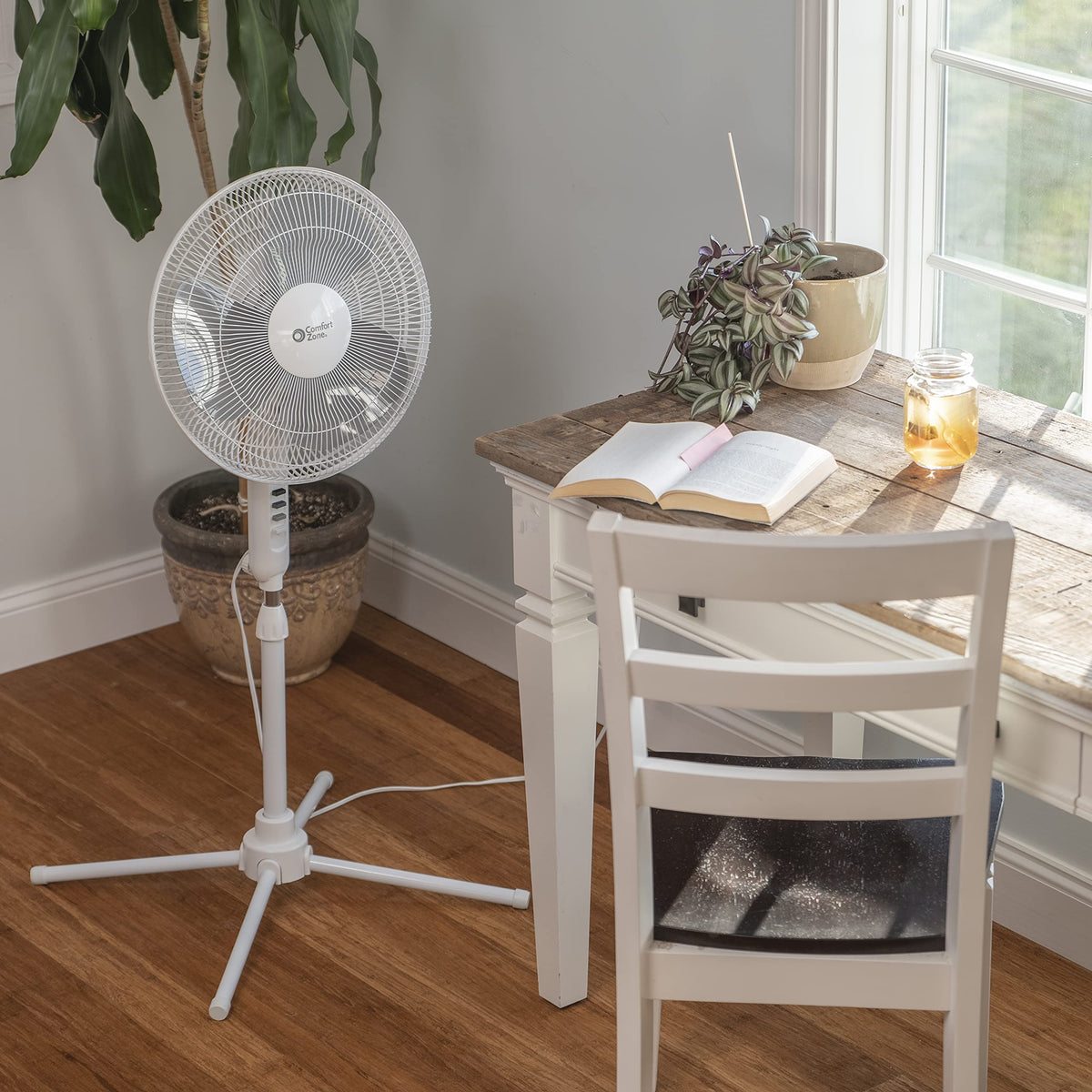 16 inch 3 Speed Oscillating Pedestal Fan White F5333