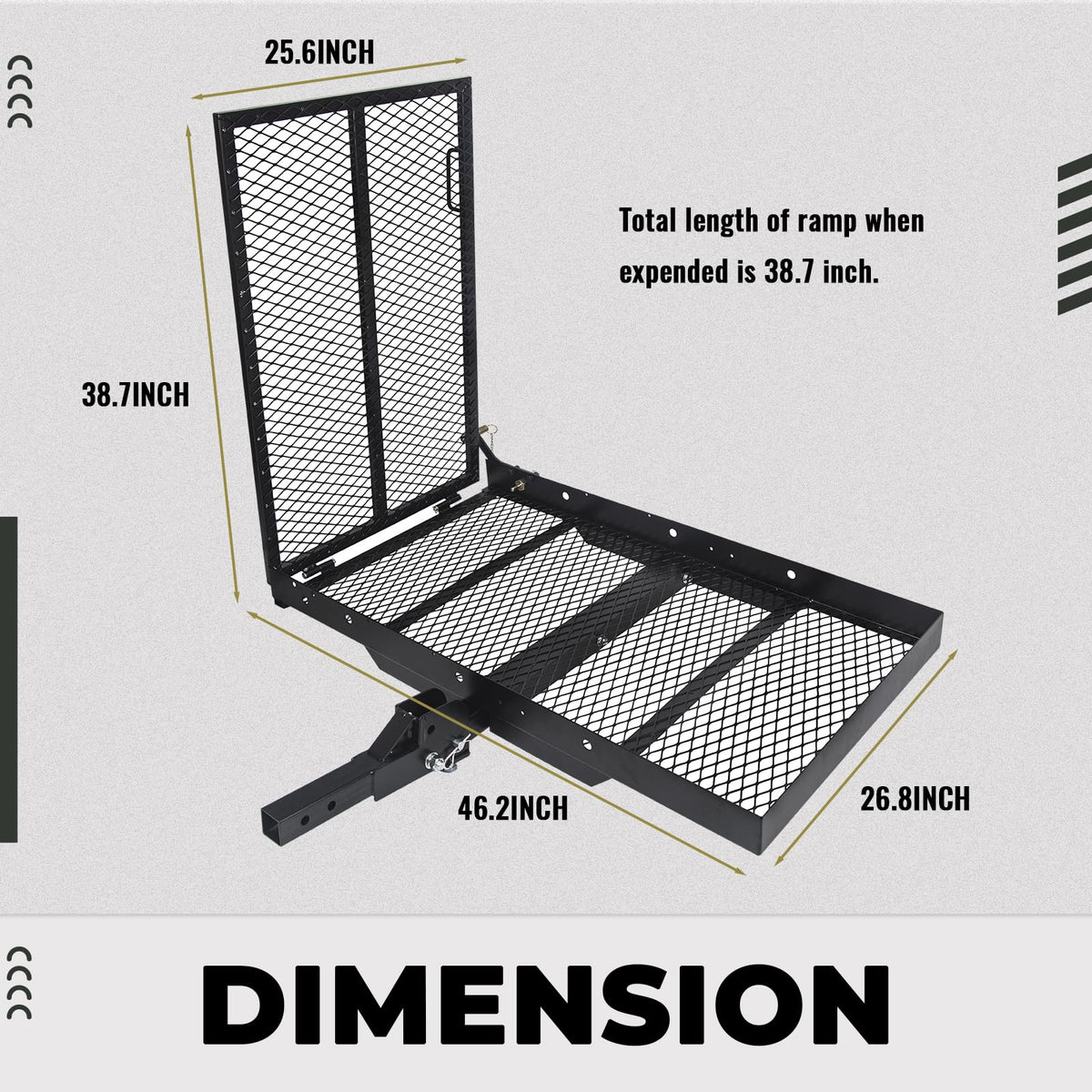 Steel Folding Mobility Scooter Carrier Rack D2260