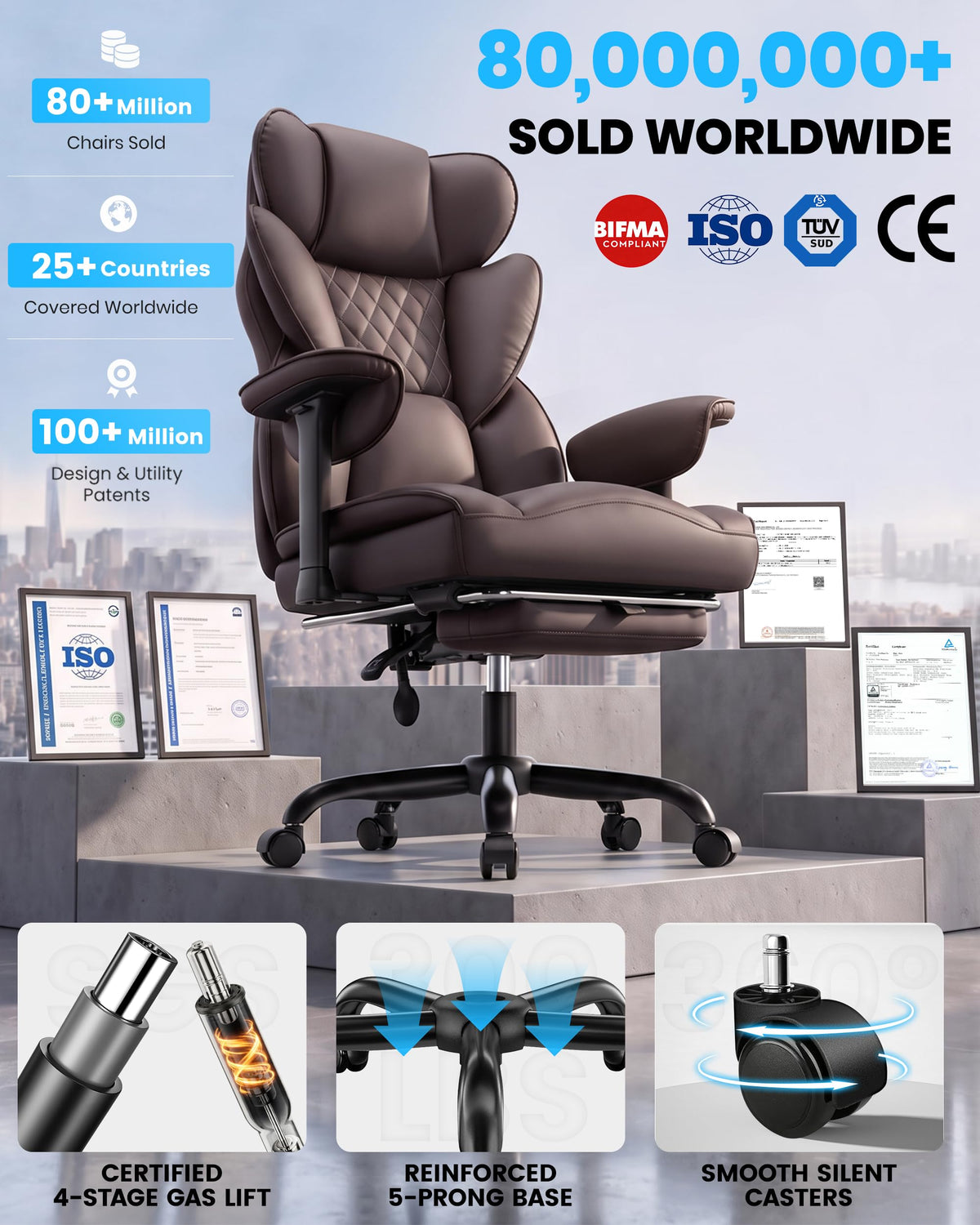 Office Chair with Adjustable Lumbar Support L994444