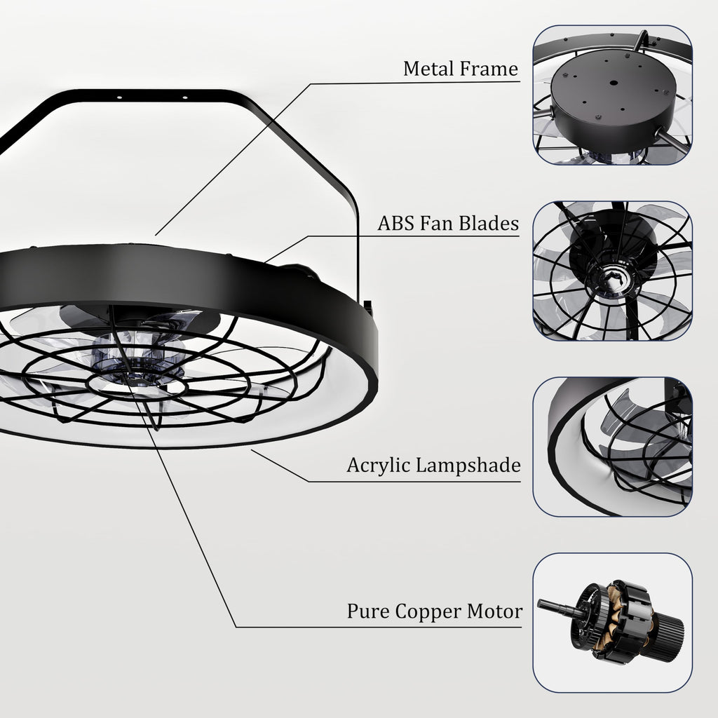 20 Inch Plug In Wall Mount Fan with Light A711833