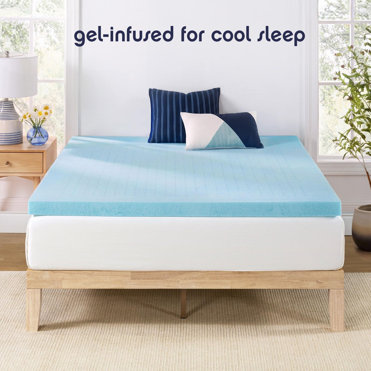 3 Inch Ventilated Memory Foam Mattress Topper, Twin Q92113