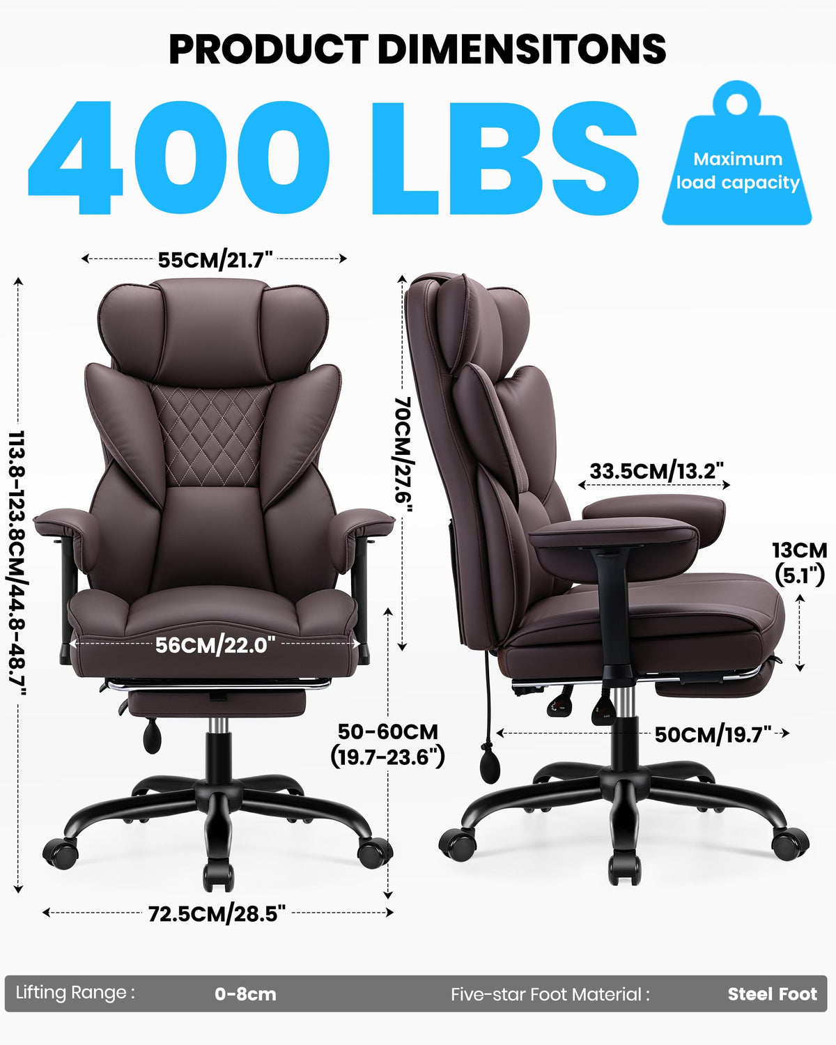 Office Chair with Adjustable Lumbar Support L994444